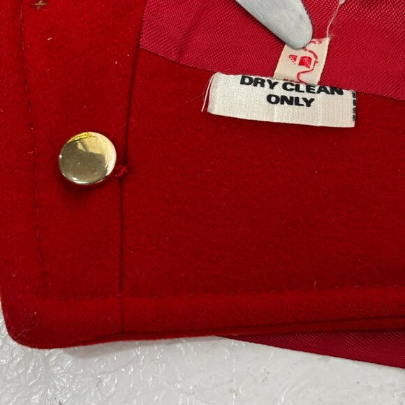 Baskin Vintage Red 100% Wool Vest Size 44 - Picture 9 of 15